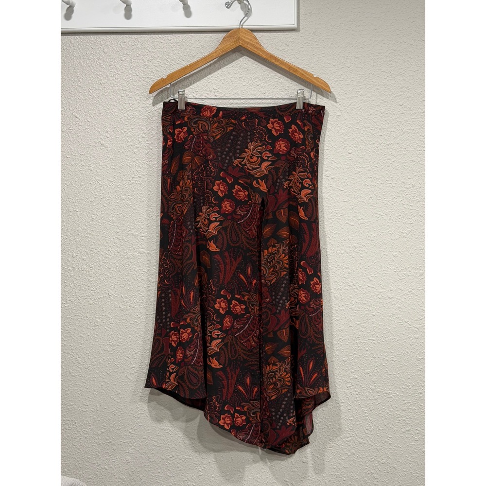 Coldwater Creek Womens XS Paisley Floral Asymmetrical Handkerchief Midi Skirt